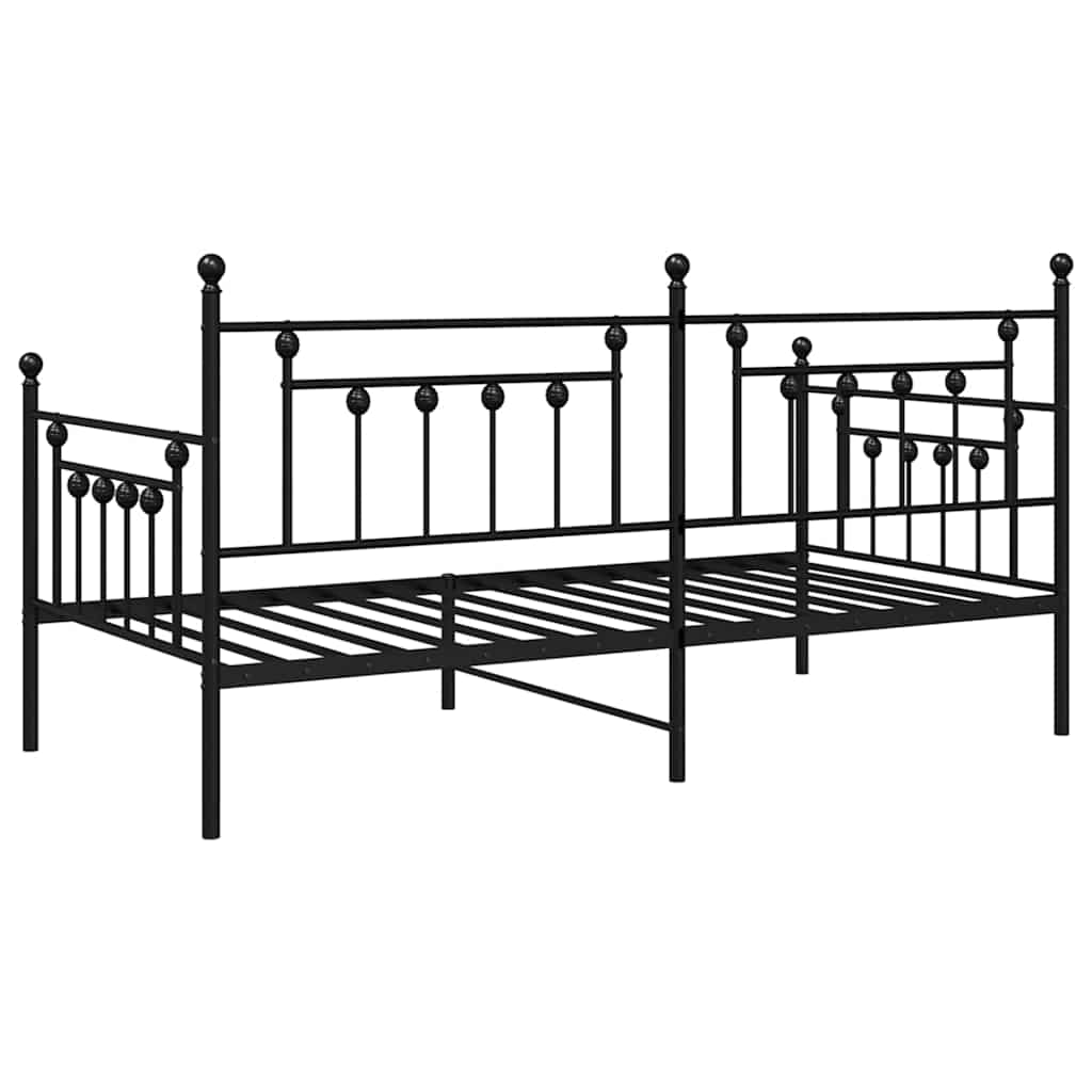 Struttura per letto di giorno Nero 107 x 203 cm Acciaio | homemem39