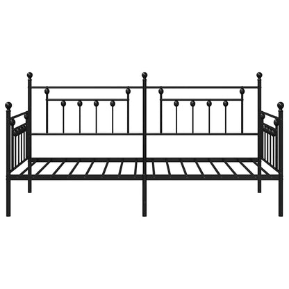 Struttura per letto di giorno Nero 107 x 203 cm Acciaio | homemem39