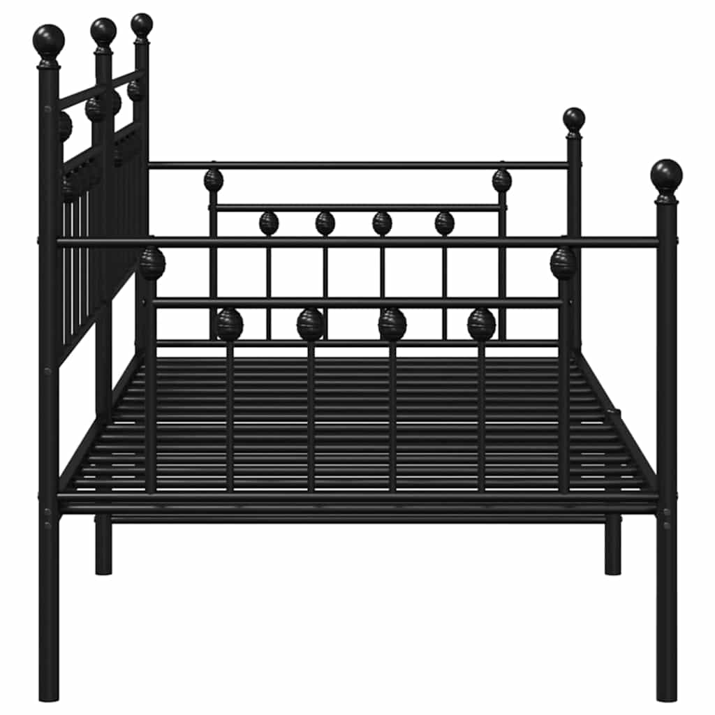 Struttura per letto di giorno Nero 107 x 203 cm Acciaio | homemem39