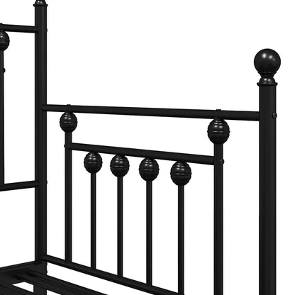 Struttura per letto di giorno Nero 80 x 200 cm Acciaio | homemem39