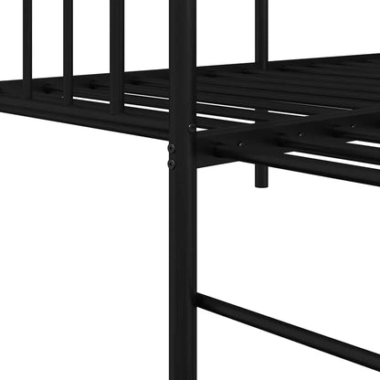 Struttura per letto di giorno Nero 80 x 200 cm Acciaio | homemem39