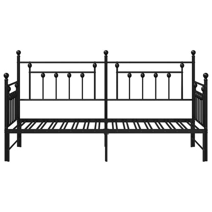 Struttura per letto di giorno Nero 80 x 200 cm Acciaio | homemem39