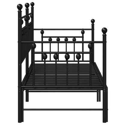 Struttura per letto di giorno Nero 80 x 200 cm Acciaio | homemem39