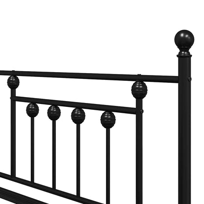 Struttura per letto di giorno Nero 90 x 190 cm Acciaio | homemem39