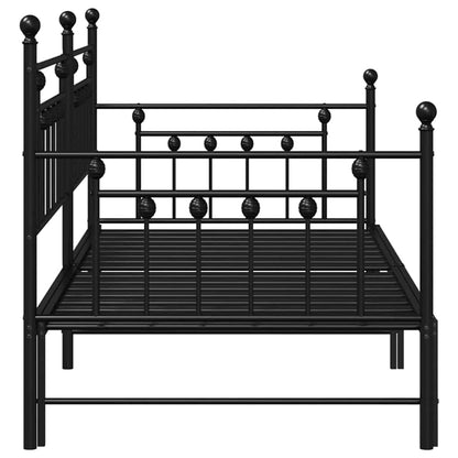 Struttura per letto di giorno Nero 107 x 203 cm Acciaio | homemem39
