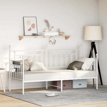 Struttura per letto di giorno Bianco 75 x 190 cm Acciaio | homemem39