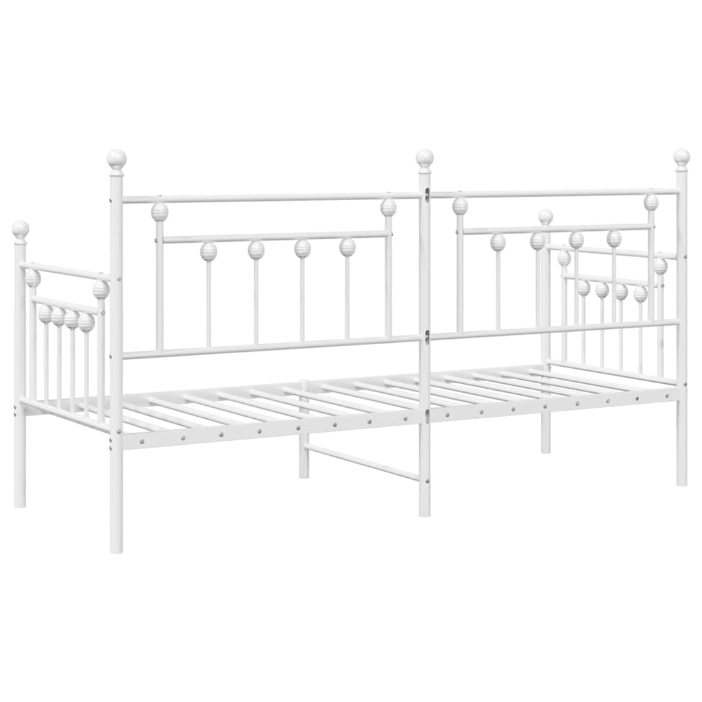 Struttura per letto di giorno Bianco 75 x 190 cm Acciaio | homemem39