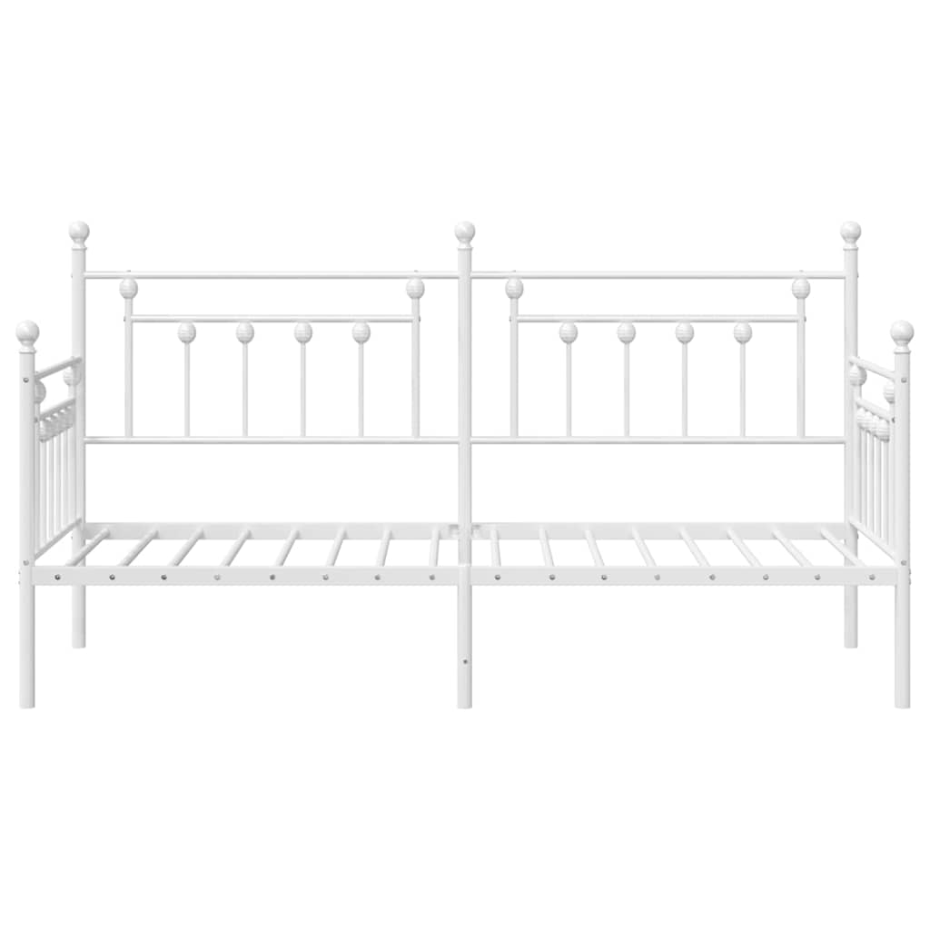 Struttura per letto di giorno Bianco 75 x 190 cm Acciaio | homemem39