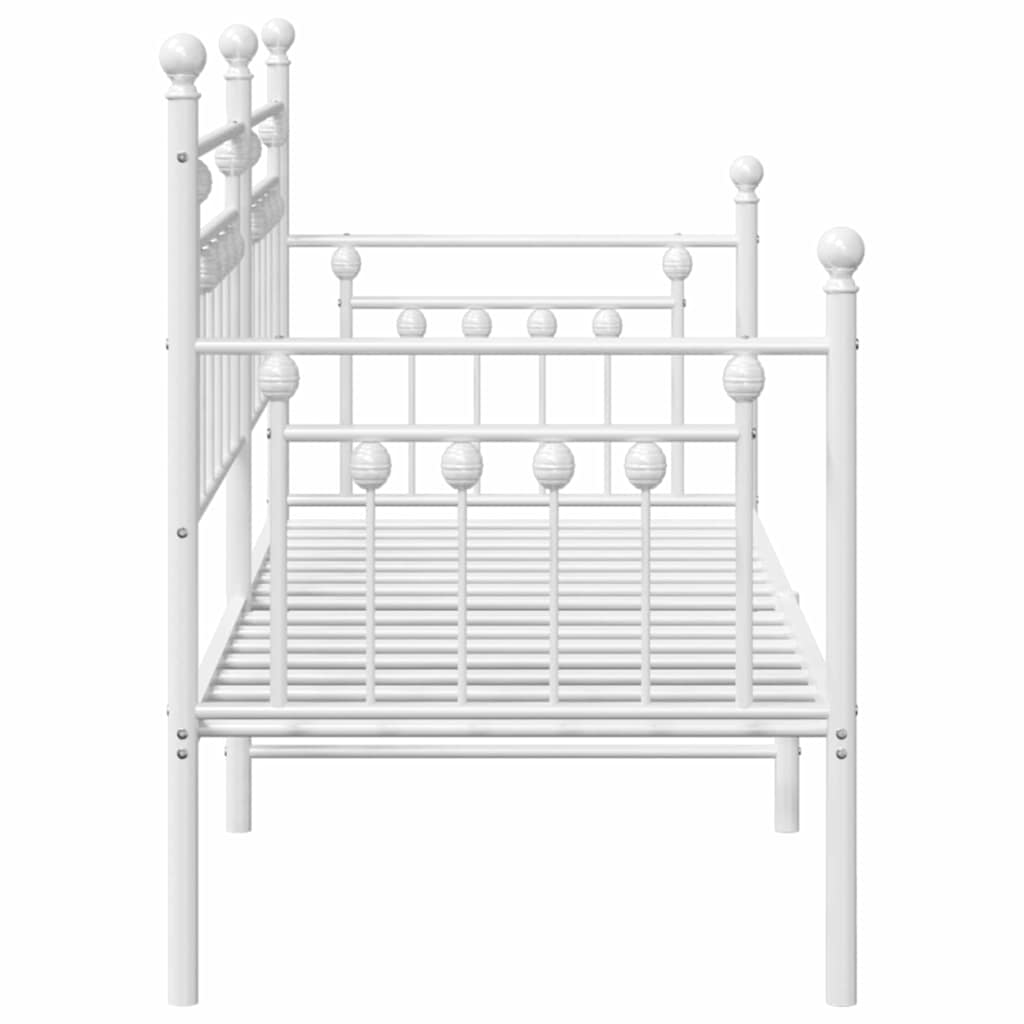 Struttura per letto di giorno Bianco 75 x 190 cm Acciaio | homemem39
