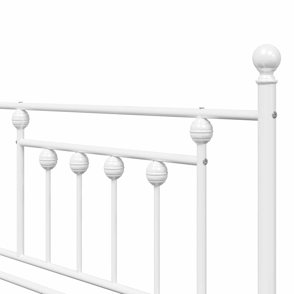Struttura per letto di giorno Bianco 100 x 190 cm Acciaio | homemem39