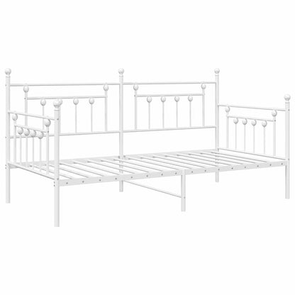 Struttura per letto di giorno Bianco 100 x 190 cm Acciaio | homemem39