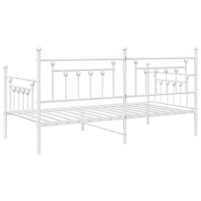 Struttura per letto di giorno Bianco 100 x 190 cm Acciaio | homemem39