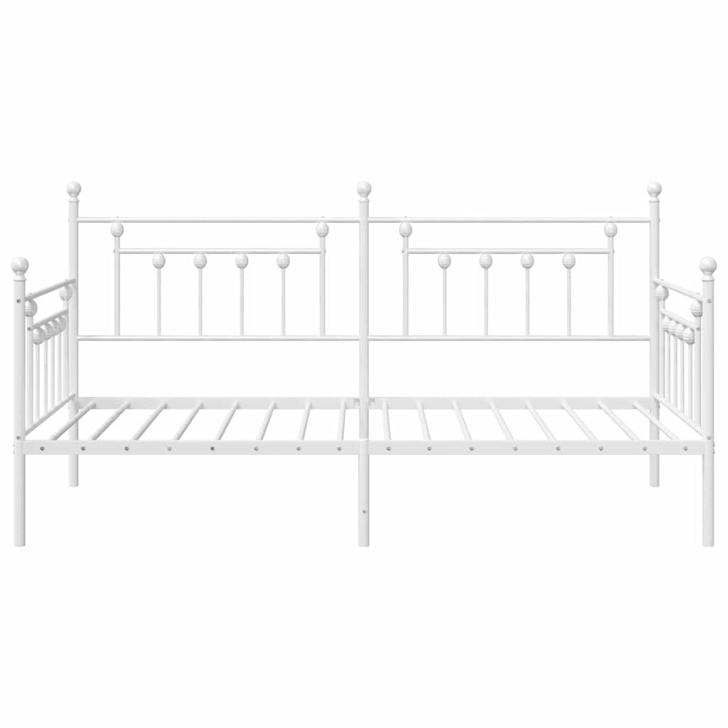 Struttura per letto di giorno Bianco 100 x 190 cm Acciaio | homemem39