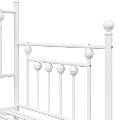 Struttura per letto di giorno Bianco 75 x 190 cm Acciaio | homemem39