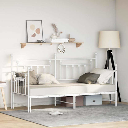 Struttura per letto di giorno Bianco 75 x 190 cm Acciaio | homemem39