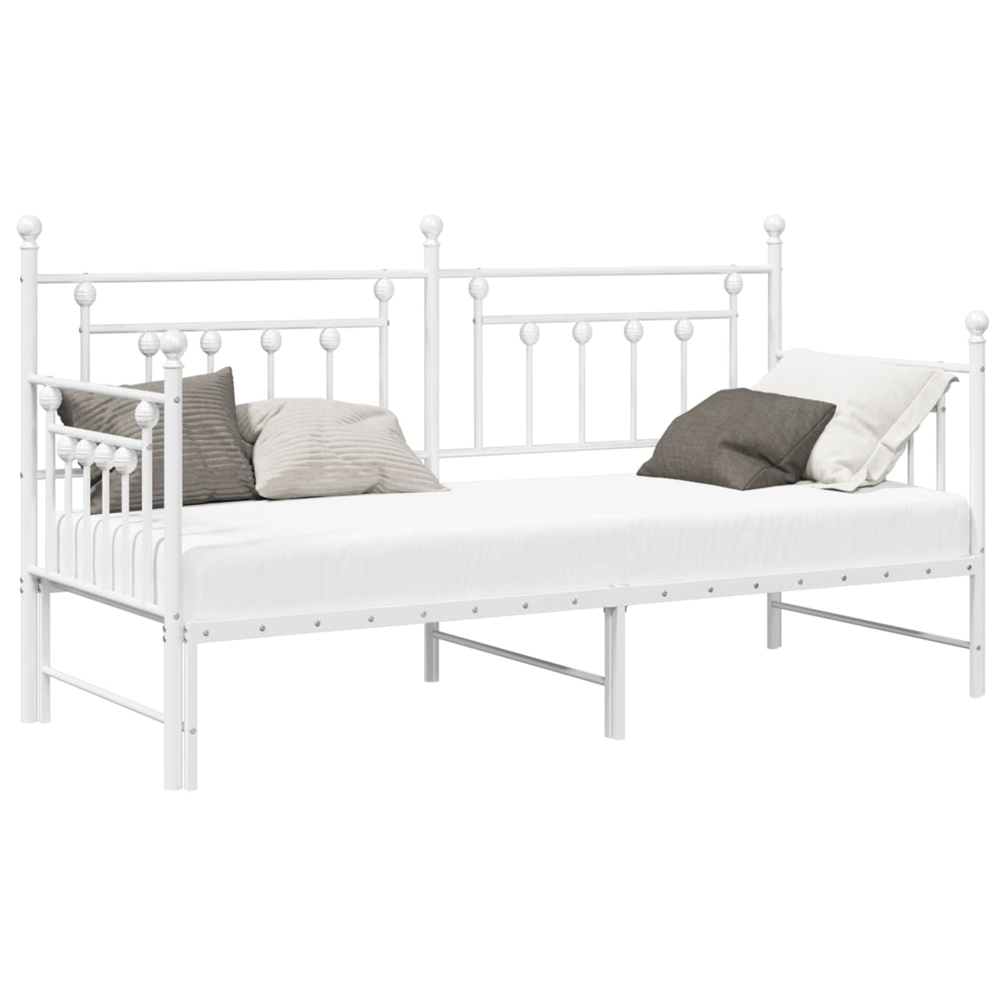 Struttura per letto di giorno Bianco 75 x 190 cm Acciaio | homemem39
