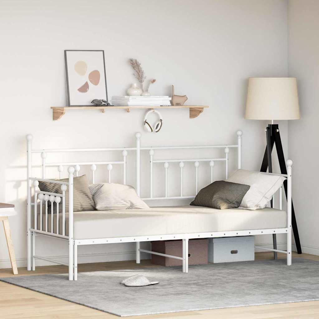 Struttura per letto di giorno Bianco 80 x 200 cm Acciaio | homemem39