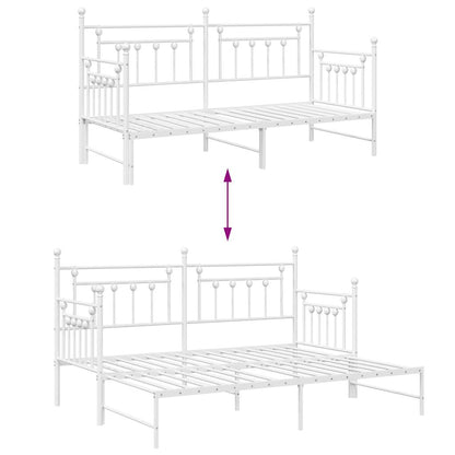 Struttura per letto di giorno Bianco 80 x 200 cm Acciaio | homemem39