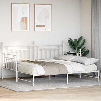 Struttura per letto di giorno Bianco 90 x 190 cm Acciaio | homemem39