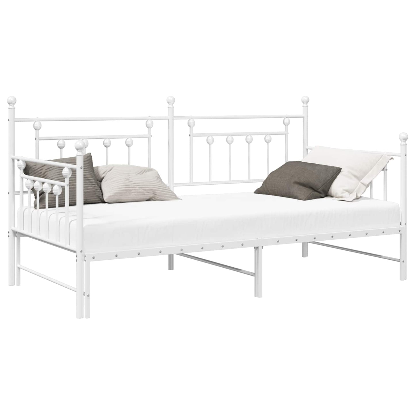 Struttura per letto di giorno Bianco 90 x 190 cm Acciaio | homemem39