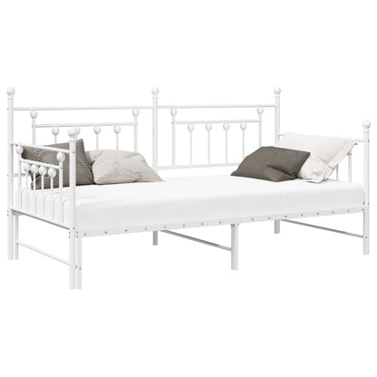 Struttura per letto di giorno Bianco 90 x 190 cm Acciaio | homemem39