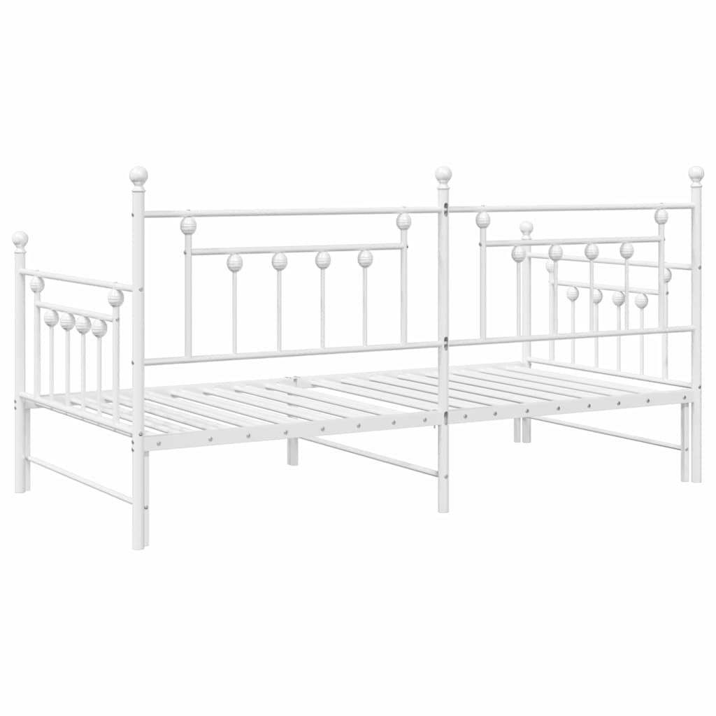Struttura per letto di giorno Bianco 90 x 190 cm Acciaio | homemem39