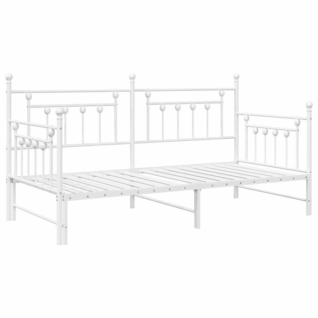 Struttura per letto di giorno Bianco 90 x 200 cm Acciaio | homemem39