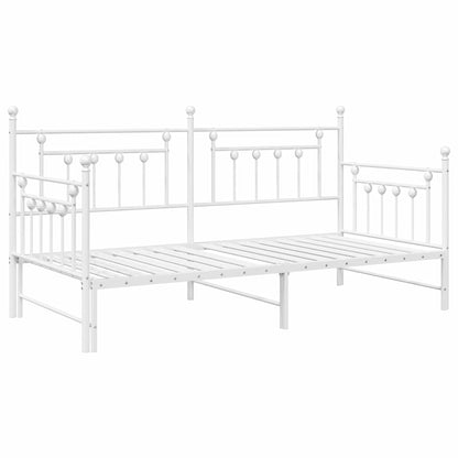 Struttura per letto di giorno Bianco 90 x 200 cm Acciaio | homemem39