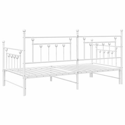 Struttura per letto di giorno Bianco 90 x 200 cm Acciaio | homemem39