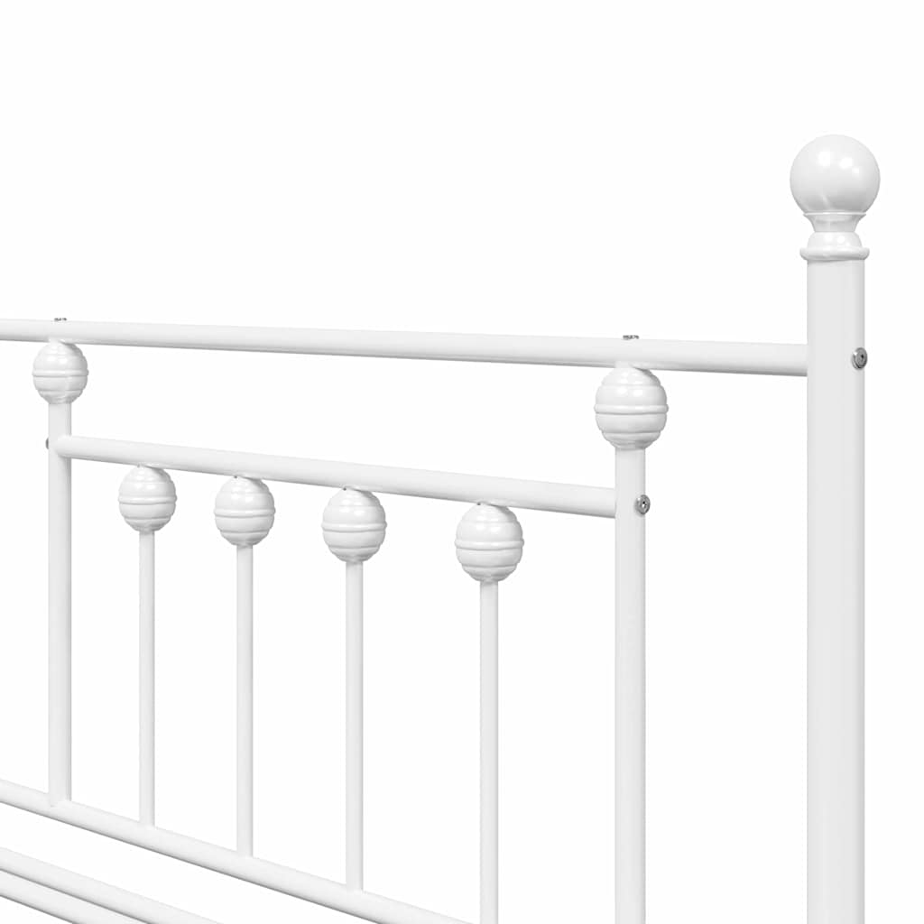 Struttura per letto di giorno Bianco 100 x 190 cm Acciaio | homemem39