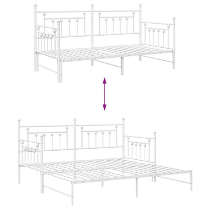Struttura per letto di giorno Bianco 107 x 203 cm Acciaio | homemem39
