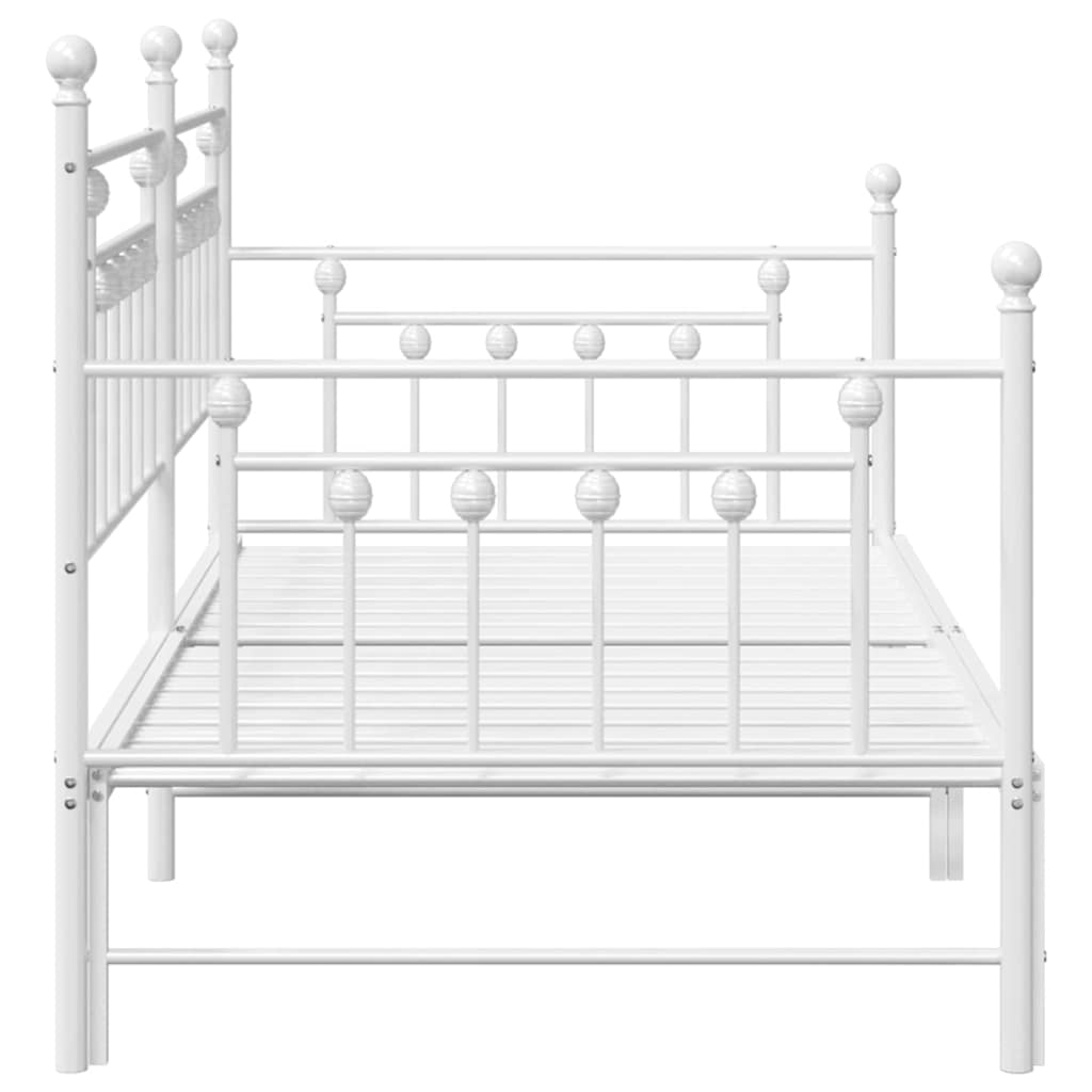 Struttura per letto di giorno Bianco 107 x 203 cm Acciaio | homemem39