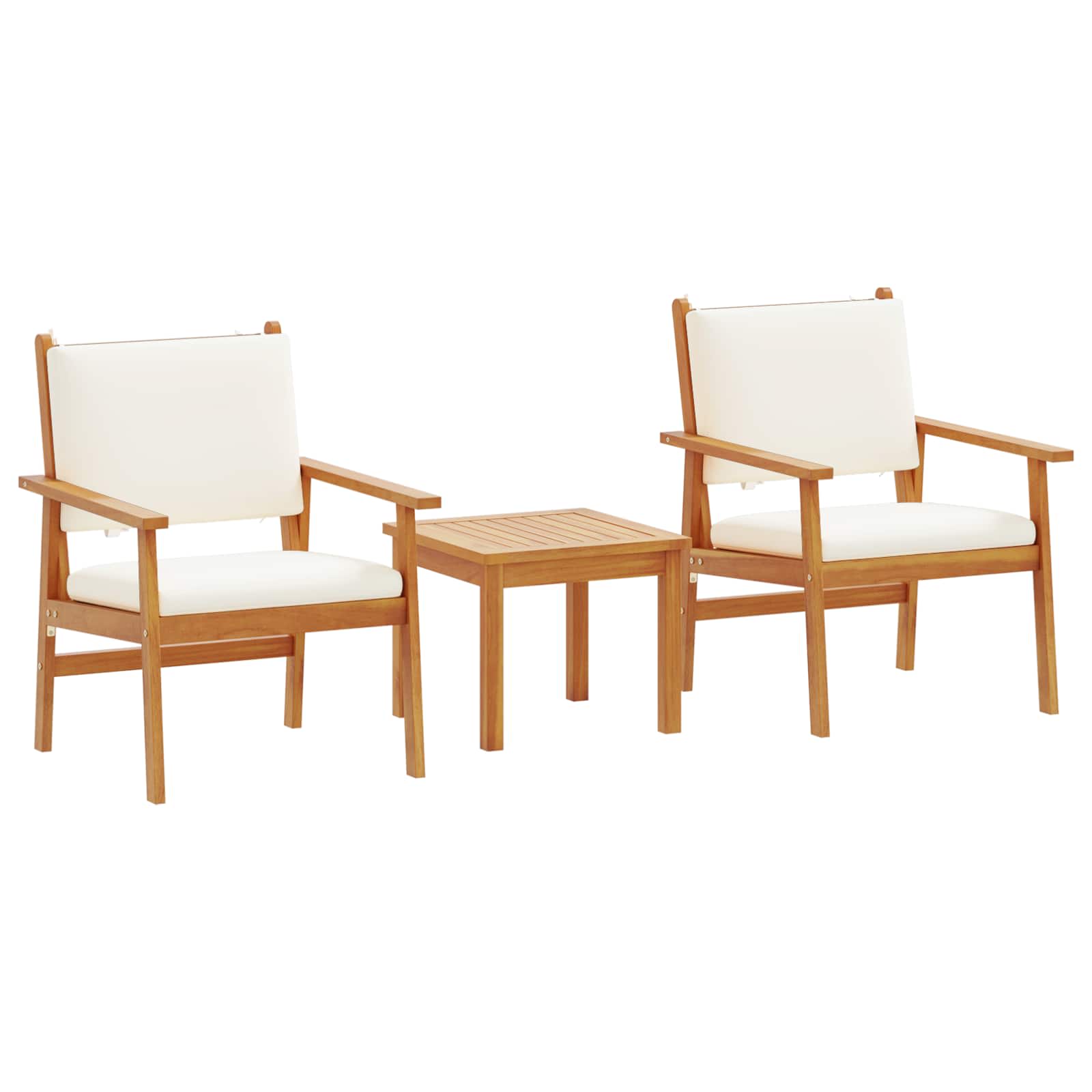 Set Divano da Giardino 3 pcs Bianco Crema | homemem39