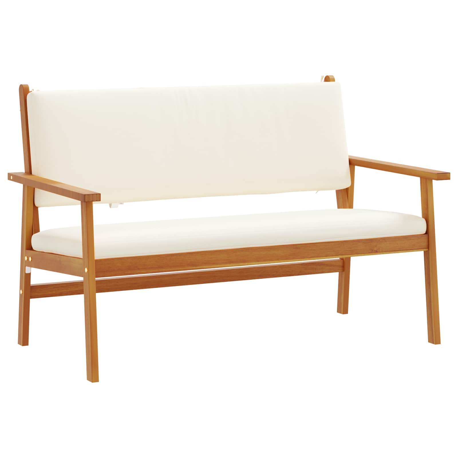 Set Divano da Giardino con cuscino 2 pcs Bianco Crema | homemem39