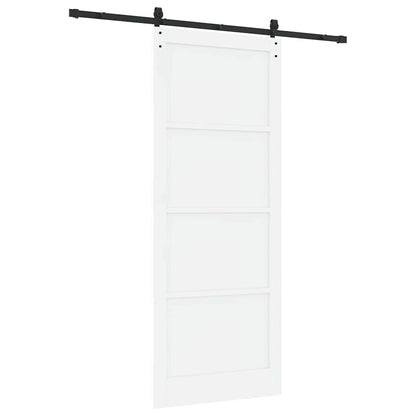 Porta scorrevole Bianco e Nero 93 x 232 cm Pino massello