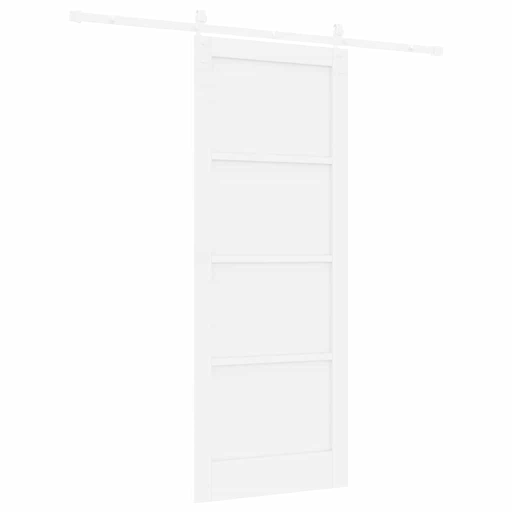 Porta scorrevole Bianco 83 x 211 cm Pino massello