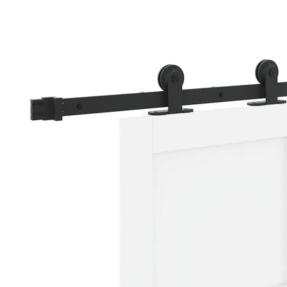 Porta scorrevole Bianco e Nero 83 x 202 cm Pino massello