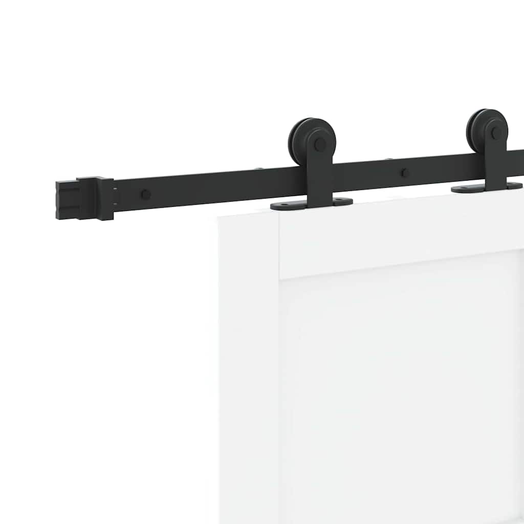 Porta scorrevole Bianco e Nero 83 x 211 cm Pino massello