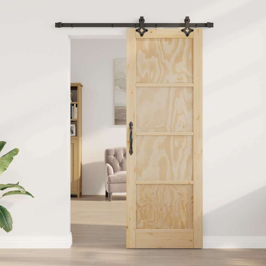 Porta scorrevole ORKDAL Marrone 73,5 x 211 cm Pino massello