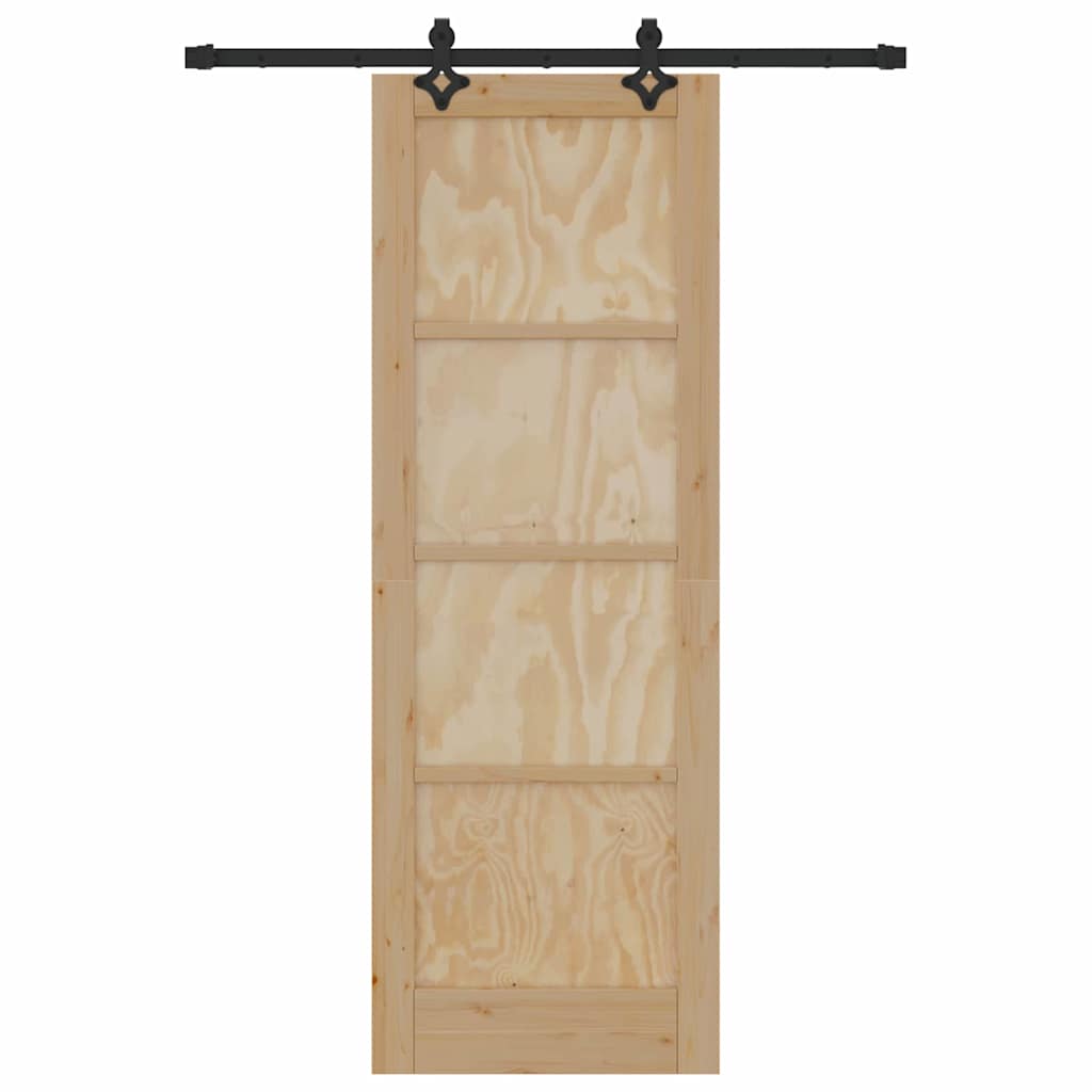 Porta scorrevole ORKDAL Marrone 73,5 x 211 cm Pino massello