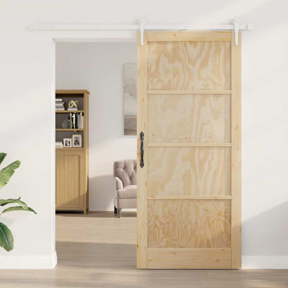 Porta scorrevole ORKDAL Marrone 93 x 211 cm Pino massello