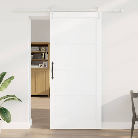Porta scorrevole ORKDAL Bianco 93 x 211 cm Pino massello