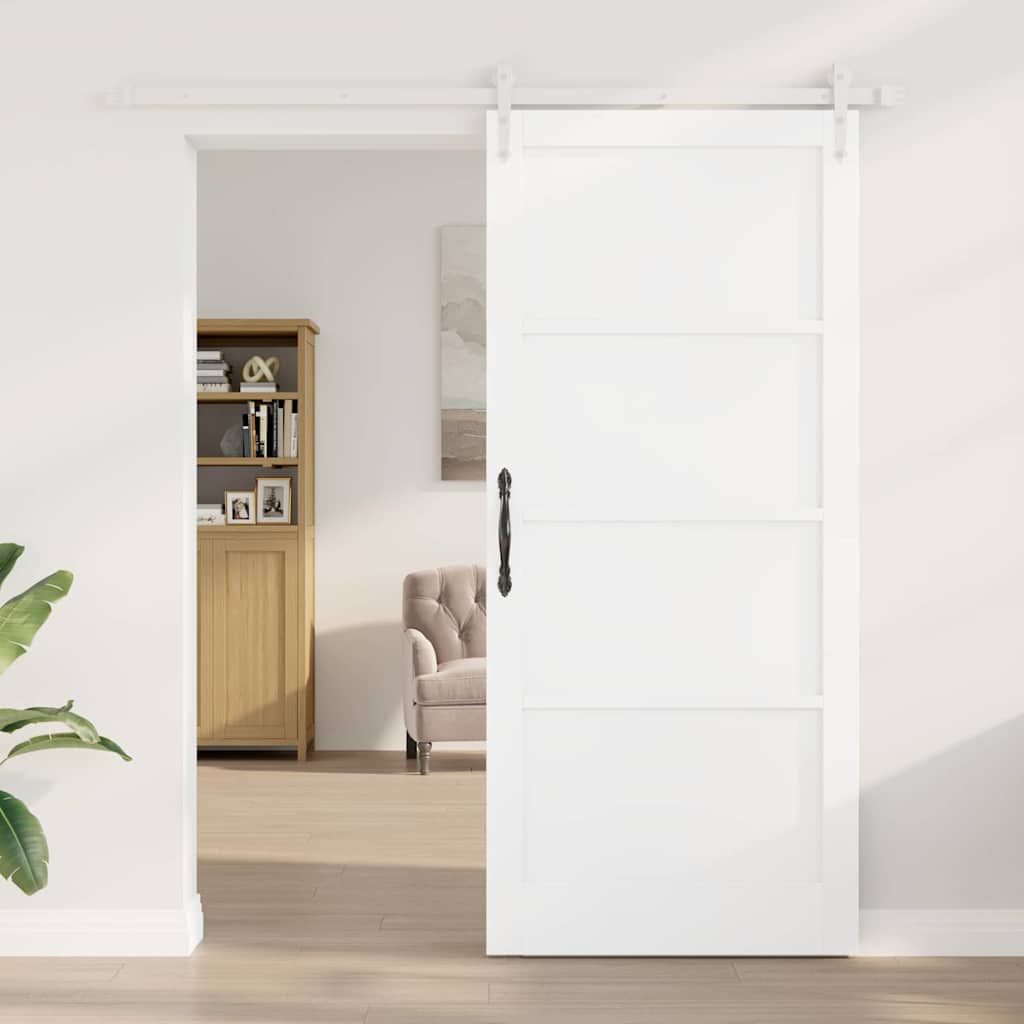 Porta scorrevole ORKDAL Bianco 93 x 211 cm Pino massello