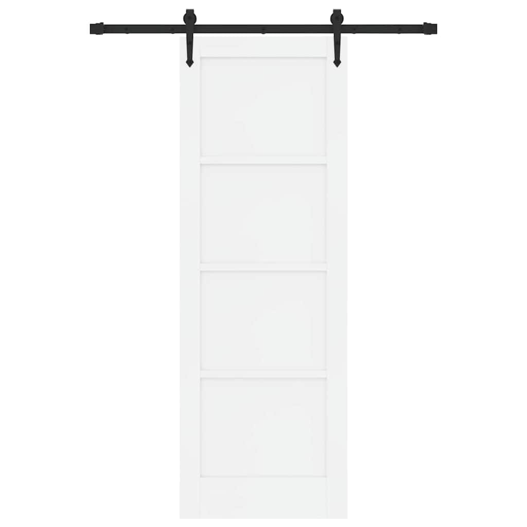 Porta scorrevole ORKDAL Bianco 73,5 x 211 cm Pino massello