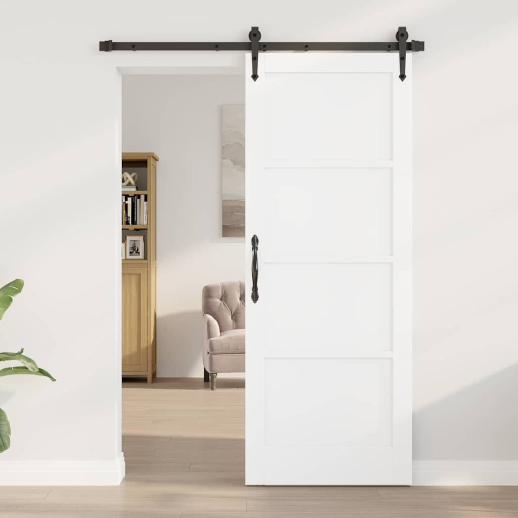 Porta scorrevole ORKDAL Bianco 78 x 202 cm Pino massello