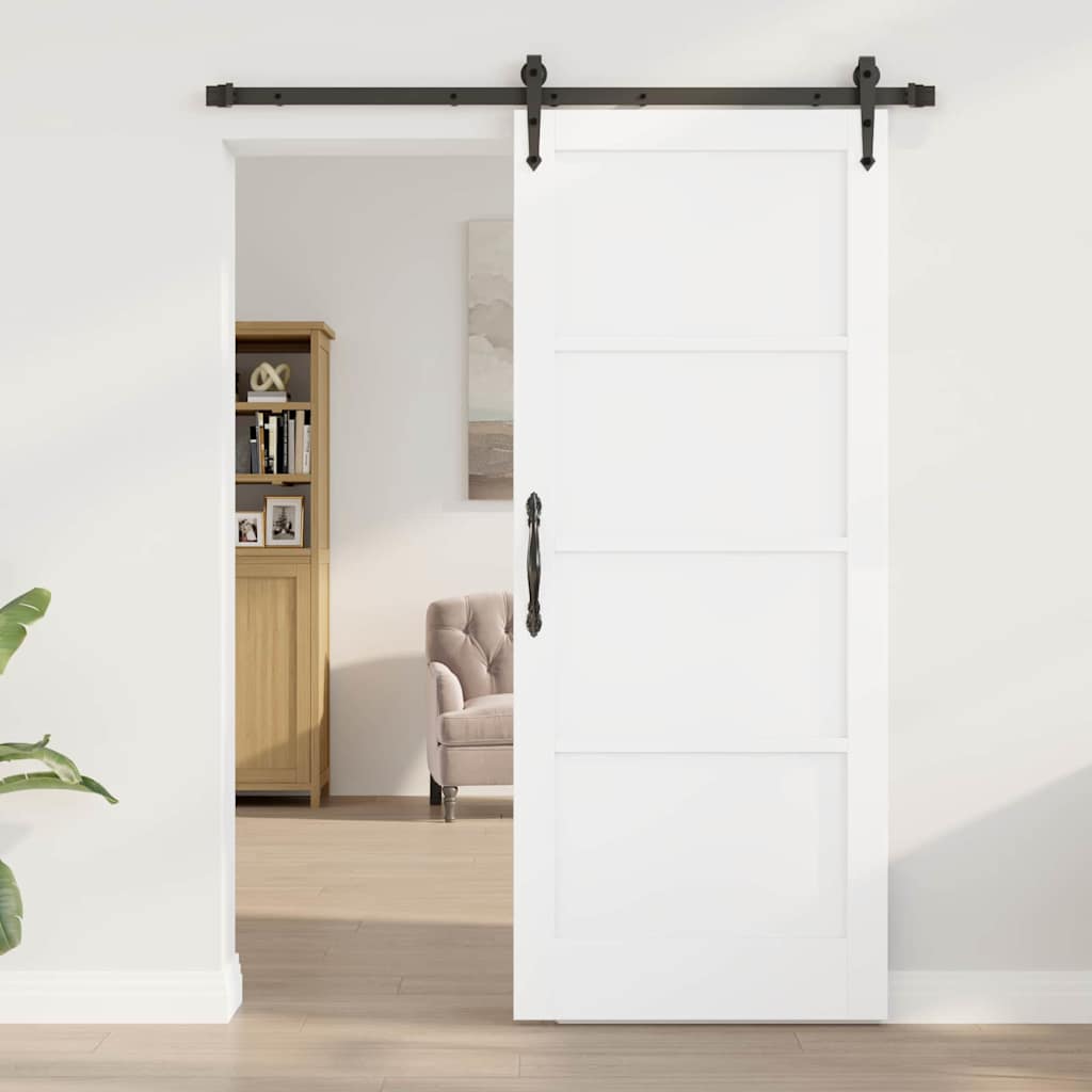 Porta scorrevole ORKDAL Bianco 83 x 202 cm Pino massello