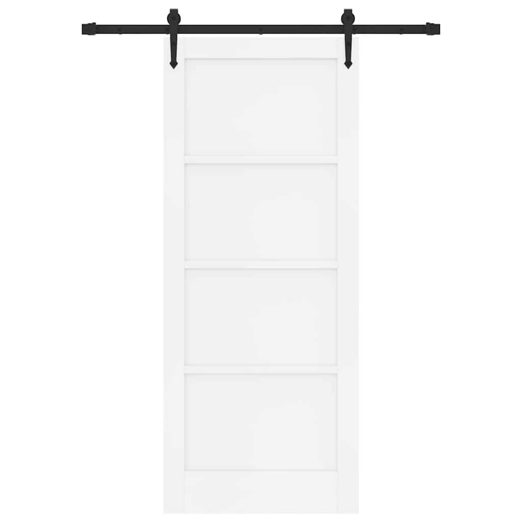 Porta scorrevole ORKDAL Bianco 83 x 202 cm Pino massello