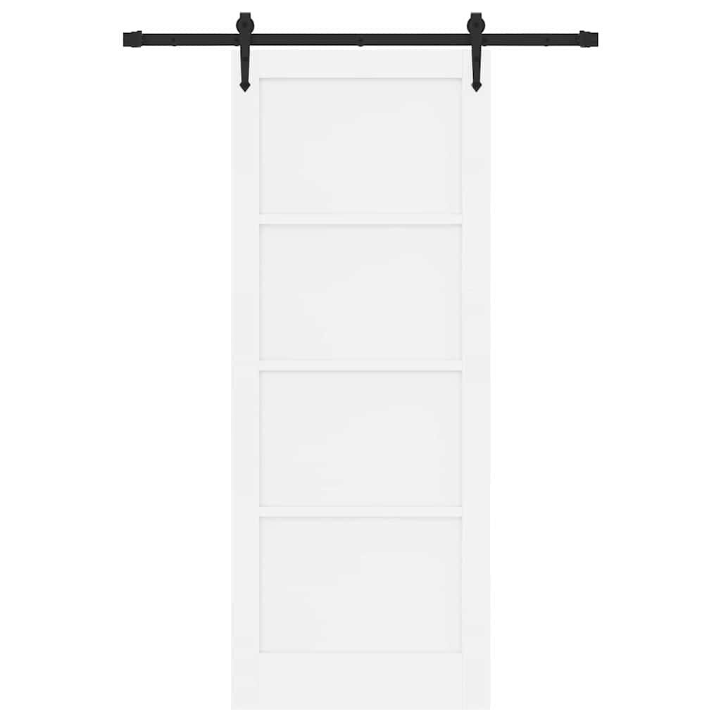 Porta scorrevole ORKDAL Bianco 83 x 211 cm Pino massello