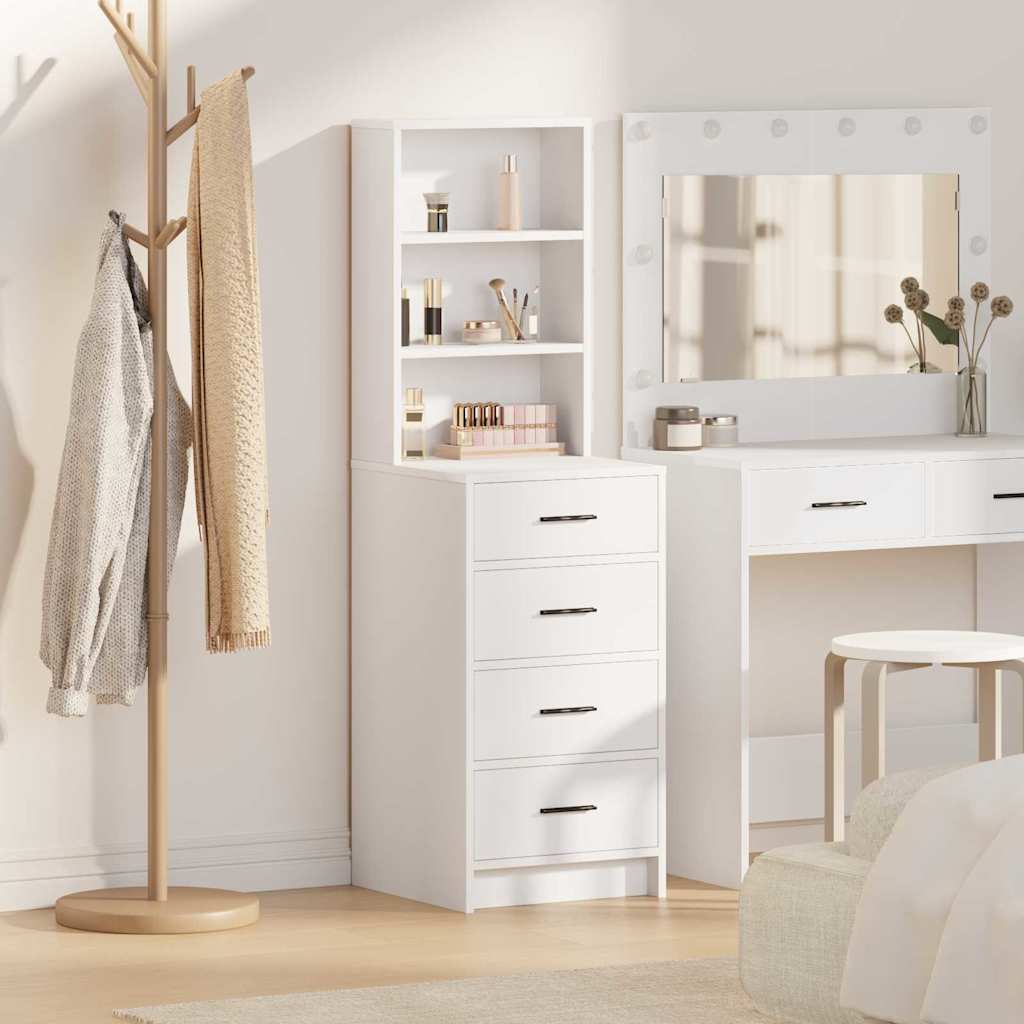 Credenza con cassetto Bianco 40 x 41 x 135 cm Legno multistrato