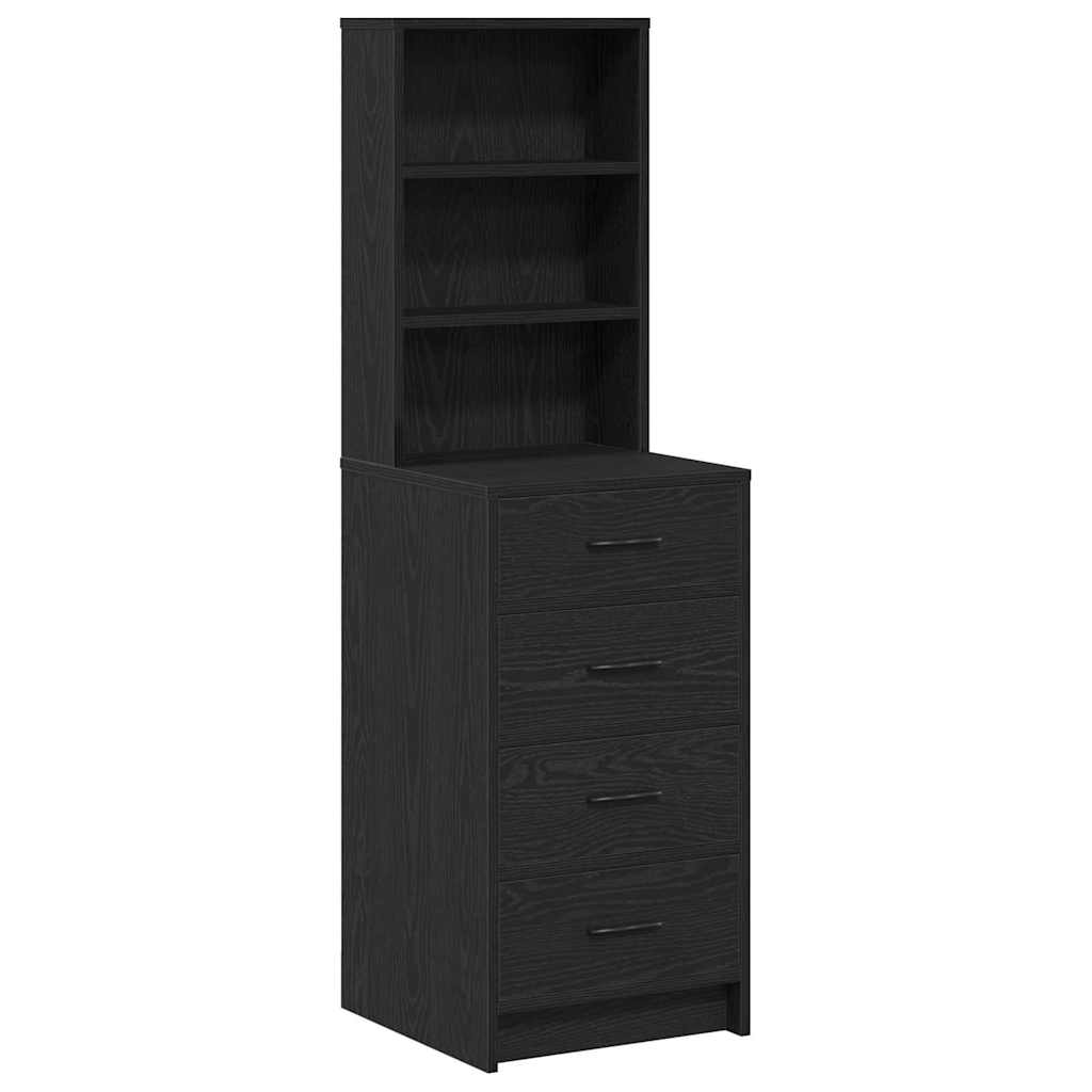 Credenza Rovere nero 40 x 41 x 135 cm Legno multistrato